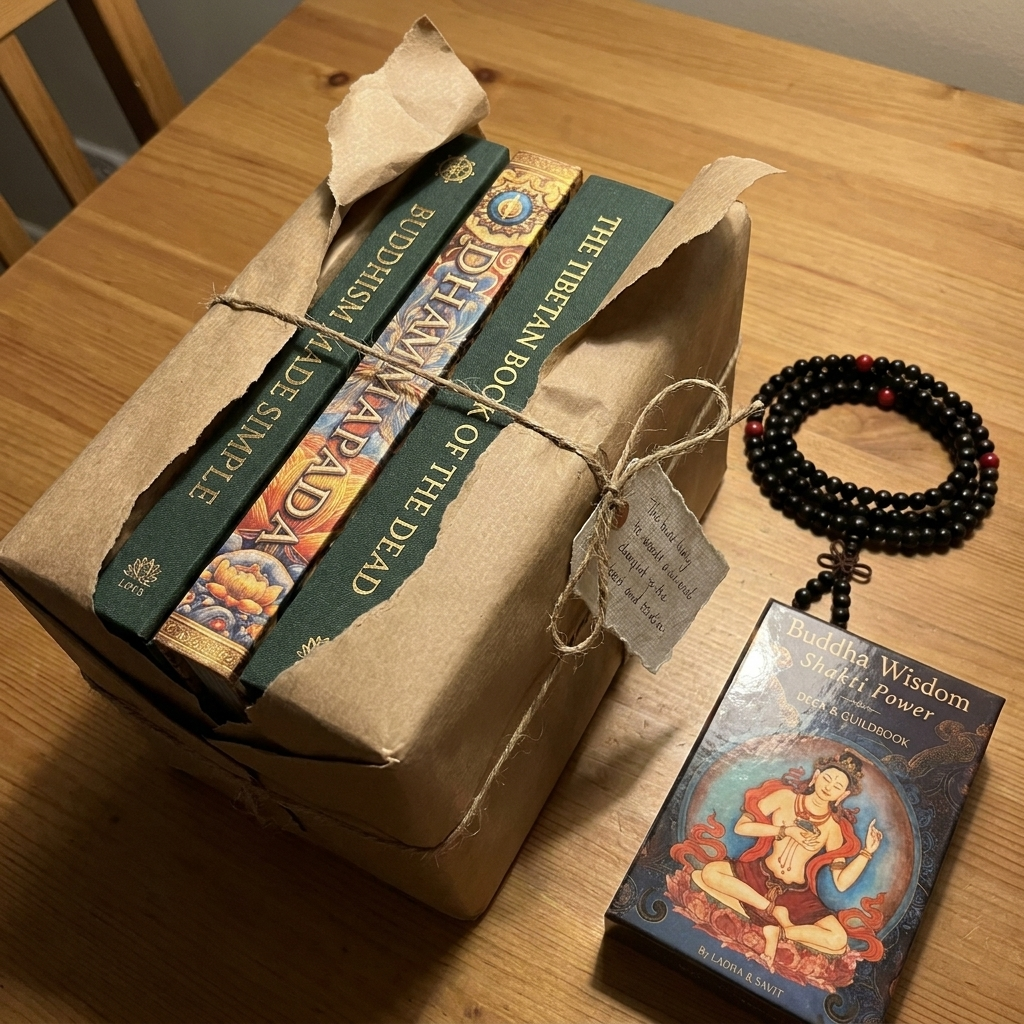 The Complete Buddhist Set wrapped as a gift
